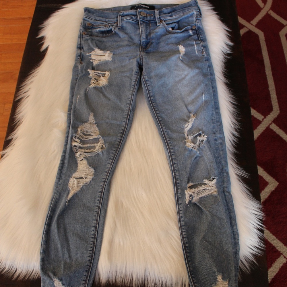 Express, Distressed Stretch+ Performance Ankle Mi… - image 1